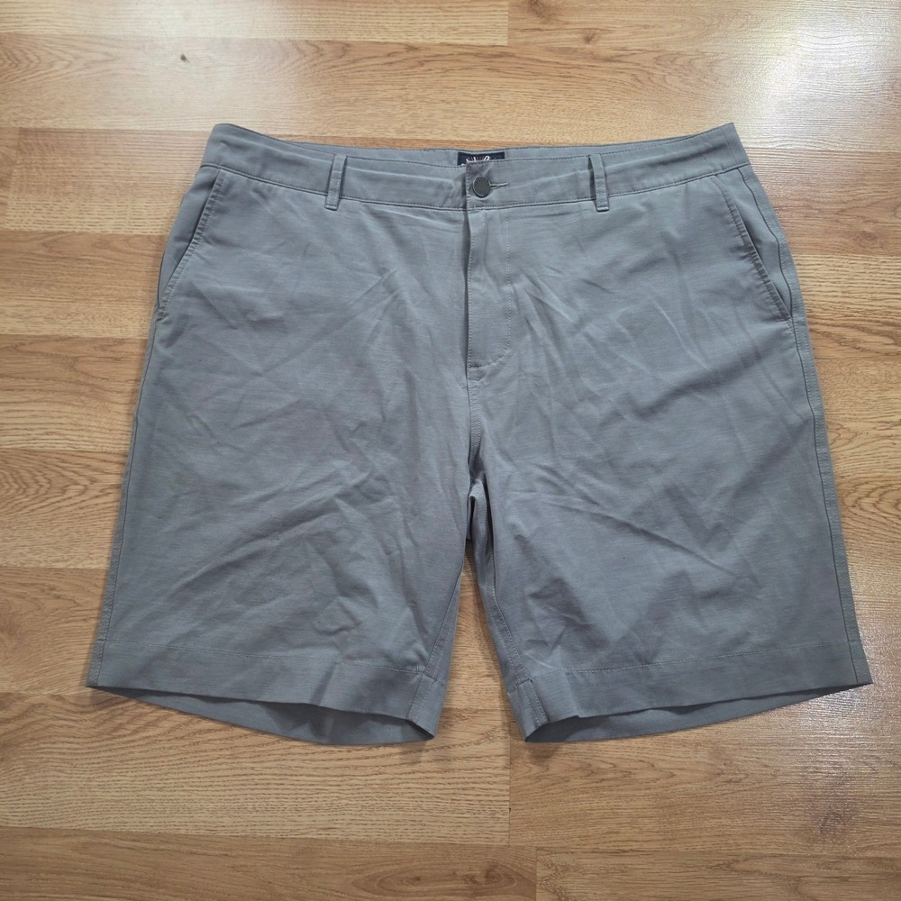 Faherty All Day Shorts Mens 36 Grey Hybrid Stretch Casual Quick Dry Flat Front